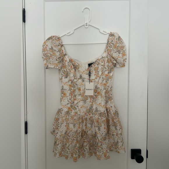 Bardot Broderie Mini Corset Floral Eyelet Dress - Picture 7 of 7